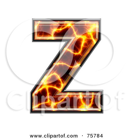 Royalty-Free (RF) Clipart Illustration of a Magma Symbol; Capital Letter Z by chrisroll