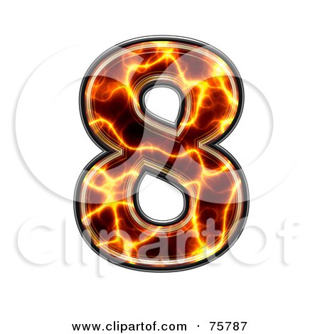 Royalty-Free (RF) Clipart Illustration of a Magma Symbol; Number 8 by chrisroll