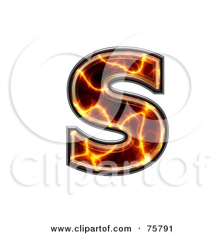 Royalty-Free (RF) Clipart Illustration of a Magma Symbol; Lowercase Letter s by chrisroll