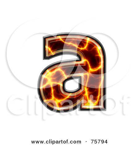 Royalty-Free (RF) Clipart Illustration of a Magma Symbol; Lowercase Letter a by chrisroll