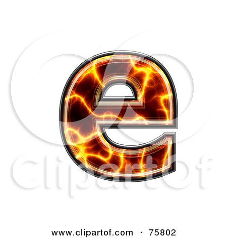 Royalty-Free (RF) Clipart Illustration of a Magma Symbol; Lowercase Letter e by chrisroll