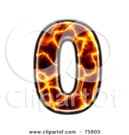 Royalty-Free (RF) Clipart Illustration of a Magma Symbol; Number 0 by chrisroll