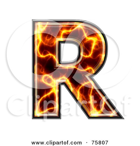 Royalty-Free (RF) Clipart Illustration of a Magma Symbol; Capital Letter R by chrisroll