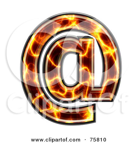 Royalty-Free (RF) Clipart Illustration of a Magma Symbol; Arobase by chrisroll