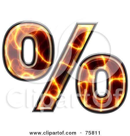 Royalty-Free (RF) Clipart Illustration of a Magma Symbol; Percent by chrisroll