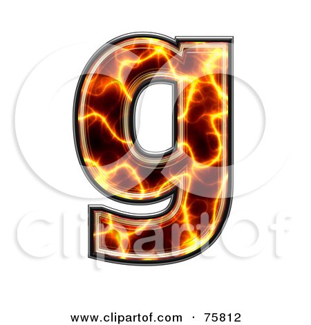 Royalty-Free (RF) Clipart Illustration of a Magma Symbol; Lowercase Letter g by chrisroll