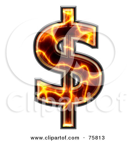 Royalty-Free (RF) Clipart Illustration of a Magma Symbol; Dollar by chrisroll