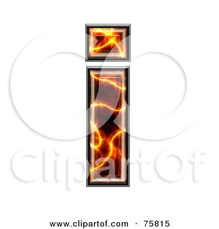 Royalty-Free (RF) Clipart Illustration of a Magma Symbol; Lowercase Letter i by chrisroll