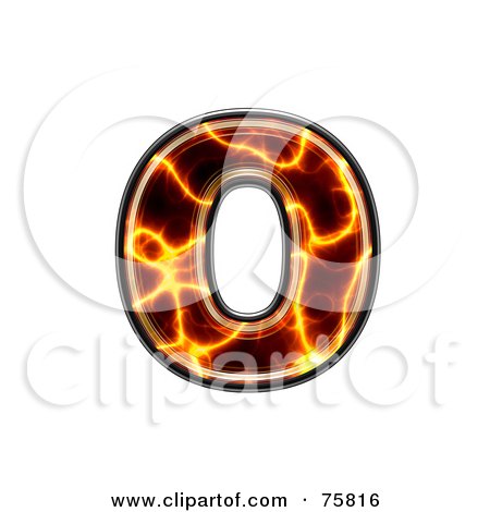 Royalty-Free (RF) Clipart Illustration of a Magma Symbol; Lowercase Letter o by chrisroll