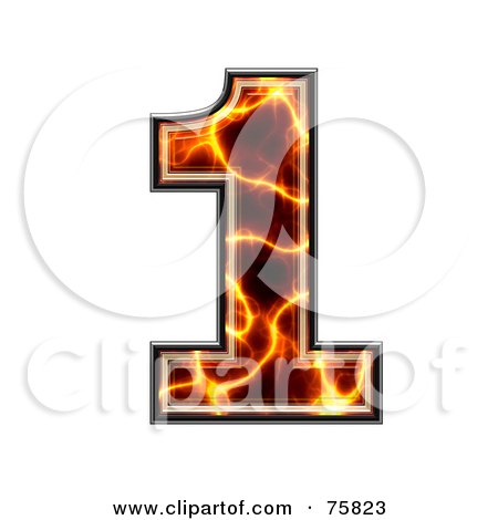Royalty-Free (RF) Clipart Illustration of a Magma Symbol; Number 1 by chrisroll