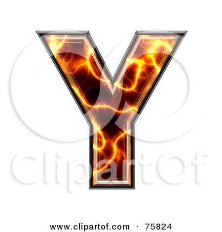 Royalty-Free (RF) Clipart Illustration of a Magma Symbol; Capital Letter Y by chrisroll