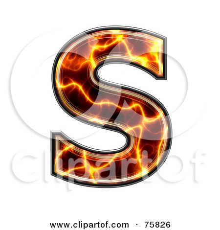 Royalty-Free (RF) Clipart Illustration of a Magma Symbol; Capital Letter S by chrisroll
