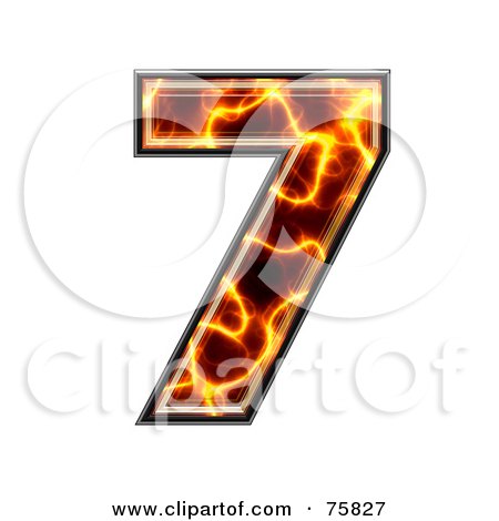 Royalty-Free (RF) Clipart Illustration of a Magma Symbol; Number 7 by chrisroll