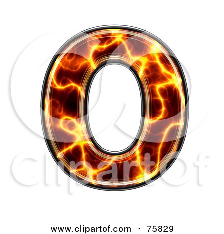 Royalty-Free (RF) Clipart Illustration of a Magma Symbol; Capital Letter O by chrisroll
