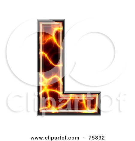 Royalty-Free (RF) Clipart Illustration of a Magma Symbol; Capital Letter L by chrisroll