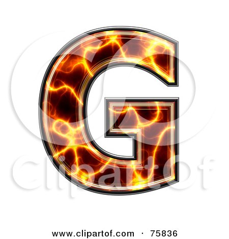 Royalty-Free (RF) Clipart Illustration of a Magma Symbol; Capital Letter G by chrisroll