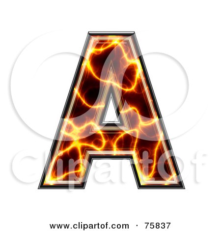 Royalty-Free (RF) Clipart Illustration of a Magma Symbol; Capital Letter A by chrisroll