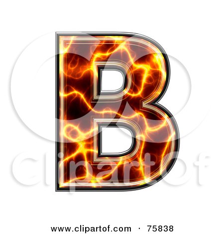Royalty-Free (RF) Clipart Illustration of a Magma Symbol; Capital Letter B by chrisroll