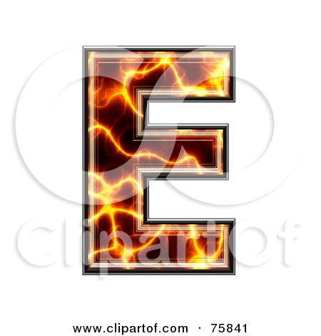 Royalty-Free (RF) Clipart Illustration of a Magma Symbol; Capital Letter E by chrisroll