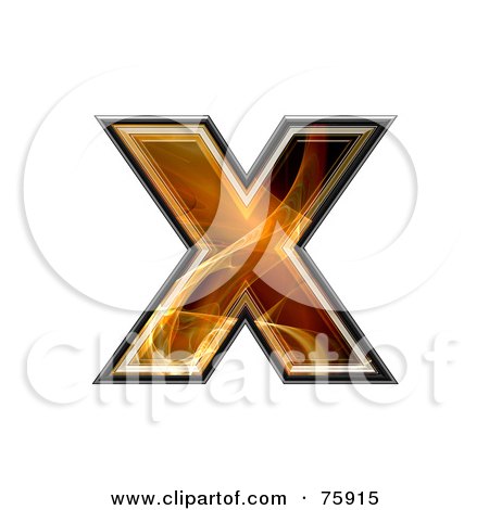 Royalty-Free (RF) Clipart Illustration of a Fractal Symbol; Lowercase Letter x by chrisroll