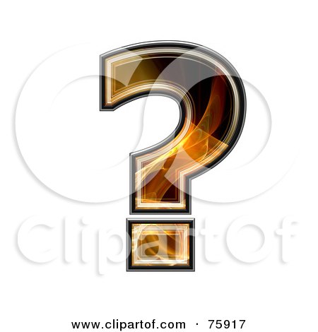 Royalty-Free (RF) Clipart Illustration of a Fractal Symbol; Question Mark by chrisroll