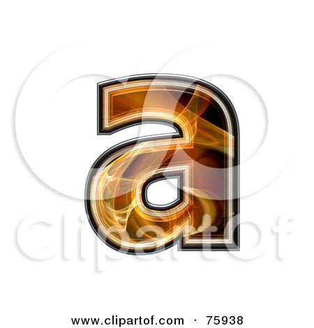 Royalty-Free (RF) Clipart Illustration of a Fractal Symbol; Lowercase Letter a by chrisroll