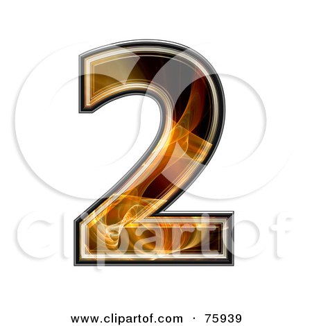Royalty-Free (RF) Clipart Illustration of a Fractal Symbol; Number 2 by chrisroll
