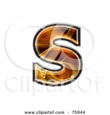 Royalty-Free (RF) Clipart Illustration of a Fractal Symbol; Lowercase Letter s by chrisroll