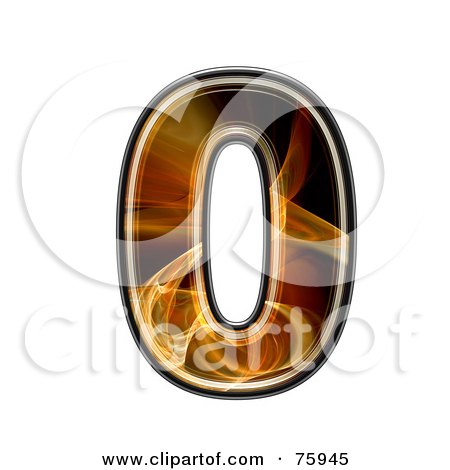 Royalty-Free (RF) Clipart Illustration of a Fractal Symbol; Number 0 by chrisroll