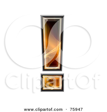 Royalty-Free (RF) Clipart Illustration of a Fractal Symbol; Exclamation Point by chrisroll