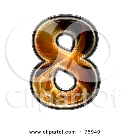 Royalty-Free (RF) Clipart Illustration of a Fractal Symbol; Number 8 by chrisroll