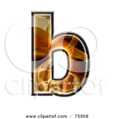 Royalty-Free (RF) Clipart Illustration of a Fractal Symbol; Lowercase Letter b by chrisroll
