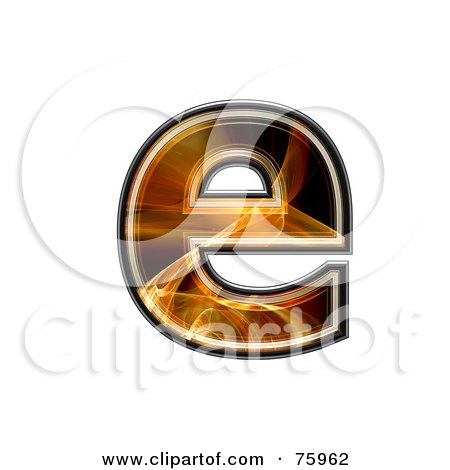 Royalty-Free (RF) Clipart Illustration of a Fractal Symbol; Lowercase Letter e by chrisroll