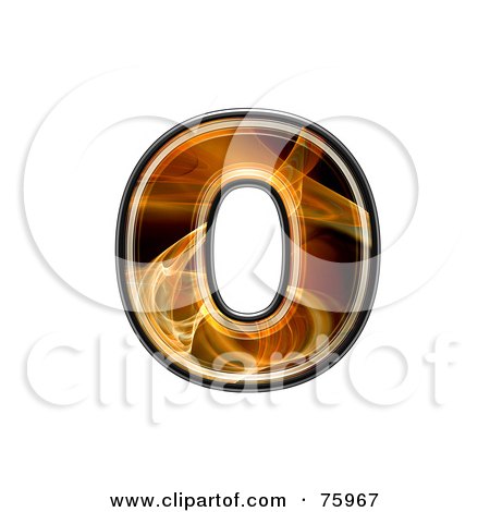 Royalty-Free (RF) Clipart Illustration of a Fractal Symbol; Lowercase Letter o by chrisroll