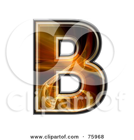 Royalty-Free (RF) Clipart Illustration of a Fractal Symbol; Capital Letter B by chrisroll