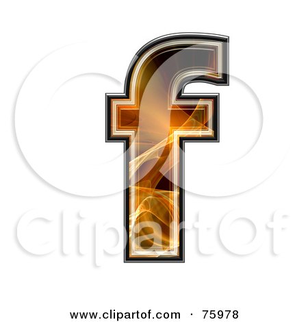 Royalty-Free (RF) Clipart Illustration of a Fractal Symbol; Lowercase Letter f by chrisroll