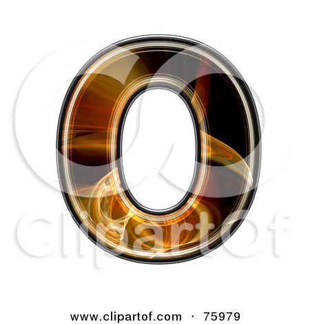 Royalty-Free (RF) Clipart Illustration of a Fractal Symbol; Capital Letter O by chrisroll