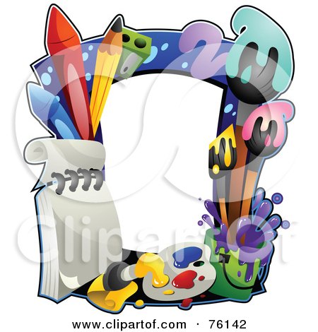Royalty-Free (RF) Clipart Illustration of a Colorful Art Frame by BNP Design Studio