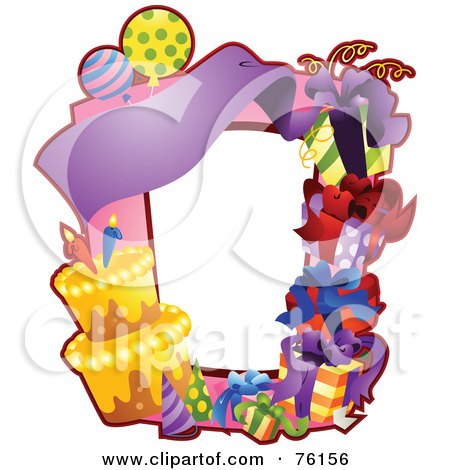 Royalty-Free (RF) Clipart Illustration of a Birthday Party Frame by BNP Design Studio
