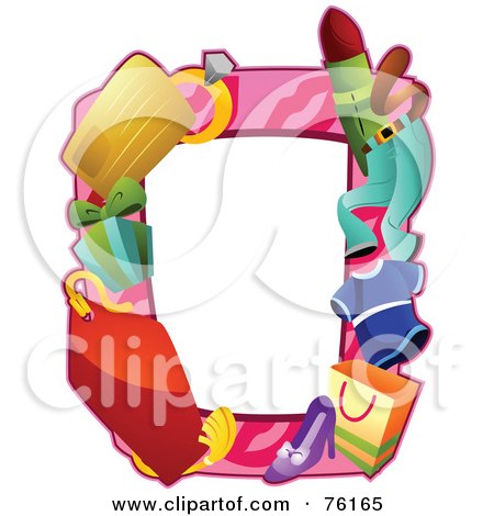 Royalty-Free (RF) Clipart Illustration of a Shopping Frame by BNP Design Studio