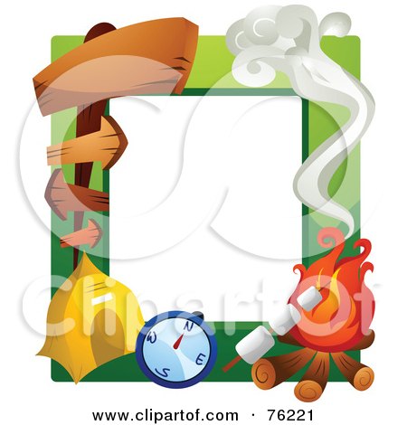 Royalty-Free (RF) Clipart Illustration of a Camping Frame by BNP Design Studio