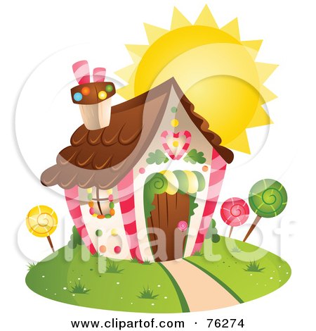 Royalty-Free (RF) Clipart Illustration of a Unique Candy Home by BNP Design Studio