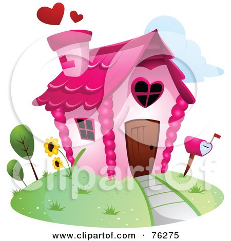 Royalty-Free (RF) Clipart Illustration of a Unique Heart Home by BNP Design Studio