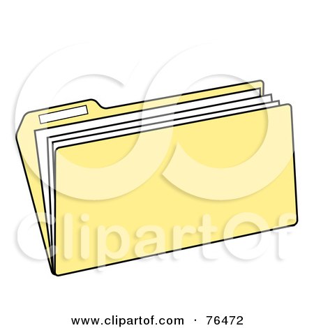 Royalty-Free (RF) Clipart Illustration of a Tan Manilla File Folder by Pams Clipart