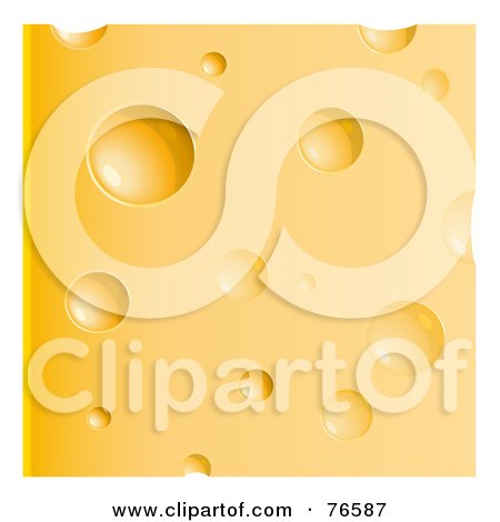 Royalty-Free (RF) Clipart Illustration of a Block Of Gruyere Cheese by Oligo