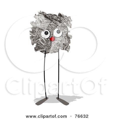 Royalty-Free (RF) Clipart Illustration of a Leggy Cement Ball Creature by NL shop