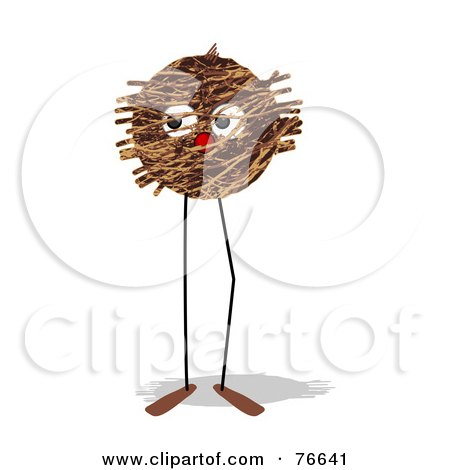 Royalty-Free (RF) Clipart Illustration of a Leggy Stick Ball Creature by NL shop