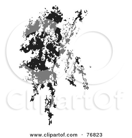 Royalty-Free (RF) Clipart Illustration of a Black And White Sponge Paint Splatter Texture by xunantunich