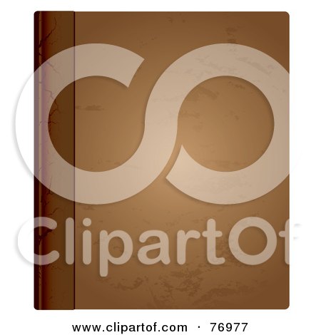 Royalty-Free (RF) Clipart Illustration of a Brown Leather Bound Book by michaeltravers