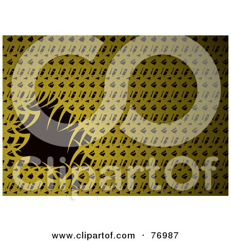 Royalty-Free (RF) Clipart Illustration of a Text Box In A Golden Grass Weave Background by michaeltravers